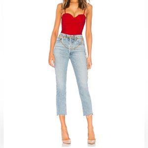 Agolde Riley High Rise Straight Crop in Zephyr size 24